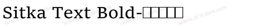 Sitka Text Bold字体转换